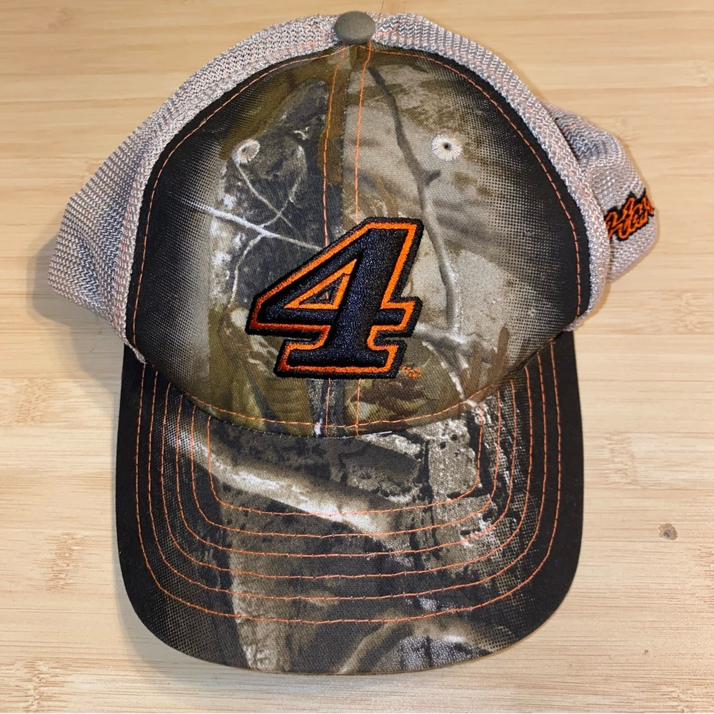 New Kevin Harvick Team RealTree #4 Racing Camouflage Orange Hat Cap